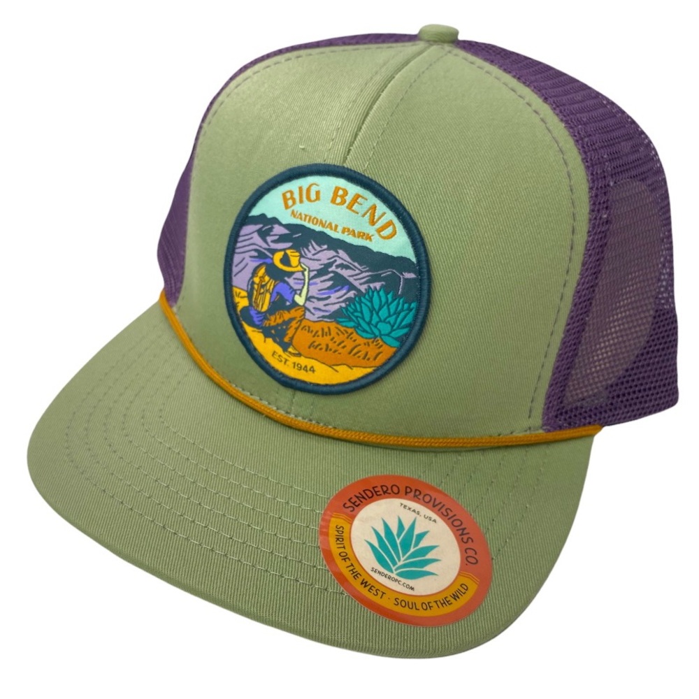 Sendero Provisions Big Bend National Park Cap Structured Snapback Hat Sage Green